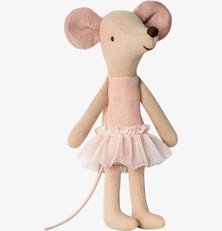Ballerina Mouse, Big Sister från Maileg i rosa balettklänning