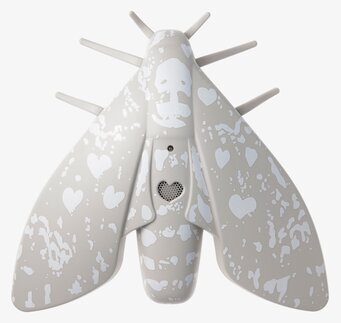 Bild av unik brandvarnare i form av stiliserad fjäril