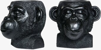 Bild av unik kruka med apansikte och detaljrik design