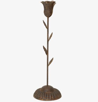 Bild av stiliserad tulpanformad ljusstake i metall