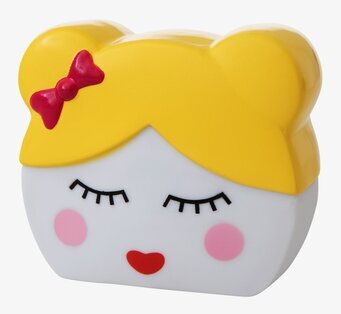 Bild av LED-lampa med ansiktsform och färgglad design