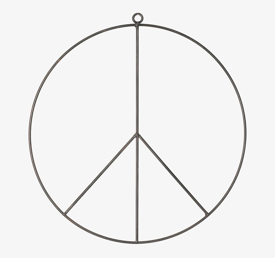 Peace Fredsmärke Ø35 cm från I AM Interior i metall