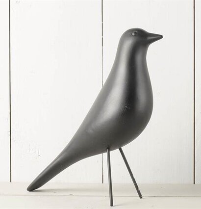 Foto av elegant och stilren dekorationsfågel i svart