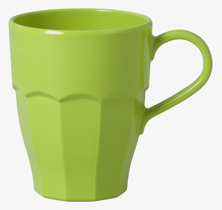 Mugg Med Handtag Grön från Rice i tåligt melaminmaterial