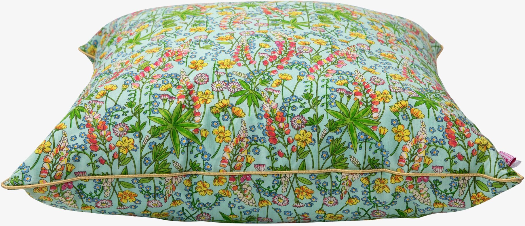 Kudde Lupin Print från Rice med färgglatt blommigt mönster
