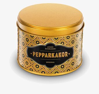 Bild av vacker och detaljrik miniburk med pepparkakor