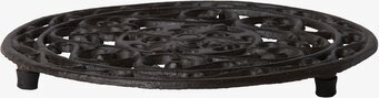 Bild av cirkulärt grytunderlägg med rustik design