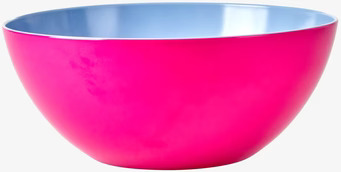 Bild av färgglad salladsskål med fuchsia och blått