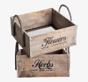 Bild av rustik blom- och kryddförvaring med trädesign