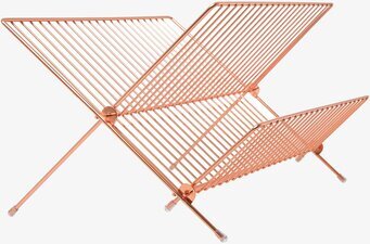 Bild av stilrent och funktionellt roséguldfärgat diskställ