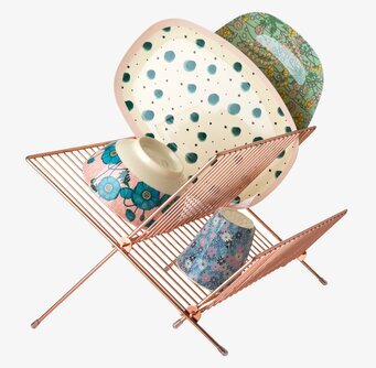 Bild av stilfullt diskställ i roseguld med keramik