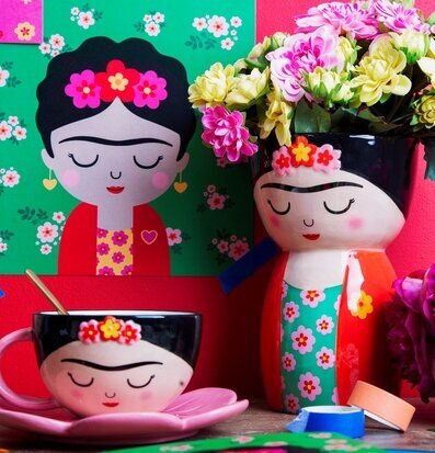 Bild av färgglad och konstnärlig inredningsinspiration