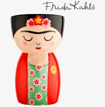 Bild av färgglad vas inspirerad av Frida Kahlo