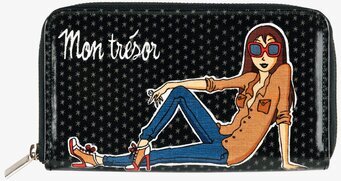 Bild av elegant plånbok med nattligt stjärnmönster