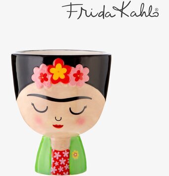 Foto av färgglad kruka inspirerad av Frida Kahlo