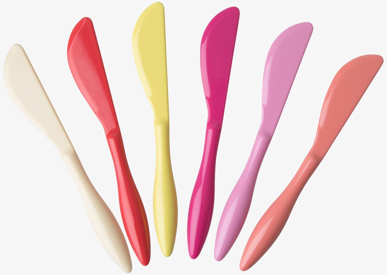 Smörknivar - Sunny Colors från Rice i sex färgglada nyanser