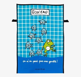 Bild av färgglad och lekfull tvättkorg med groda