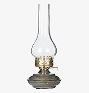 Bild av elegant lampa med glas och metall detaljer