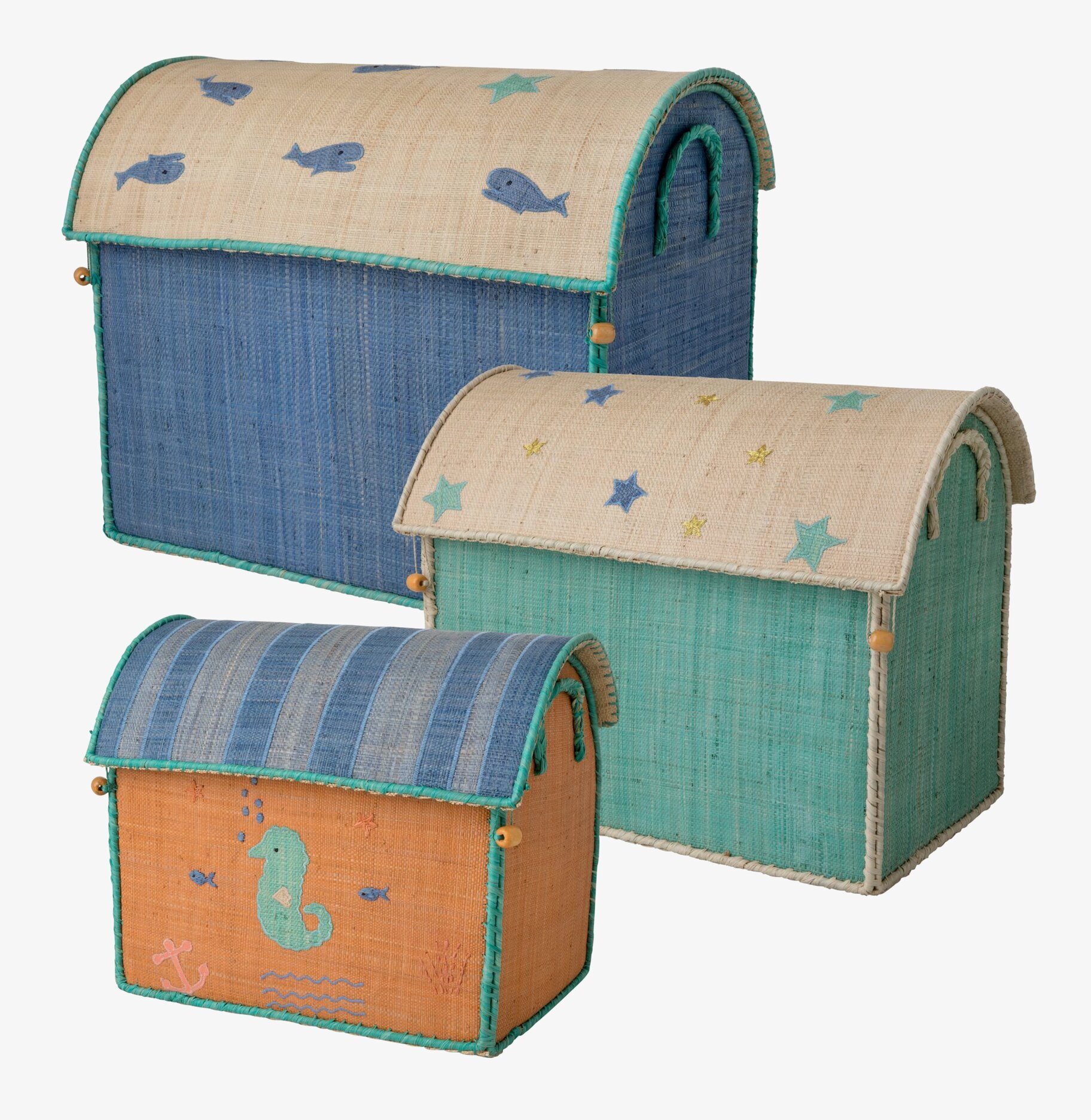 Förvaringskorg Sea Theme från Rice i tre storlekar och färger