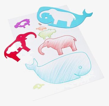 Bild av färgglada schabloner och pussel för barn