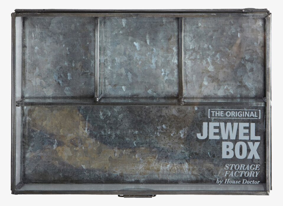 Bild av elegant och industriell smyckeslåda i metall