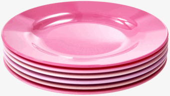 Bild av rosa tallrikar med stil och funktionalitet