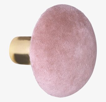 Bild av stilfull och funktionell sammetknopp i rosa