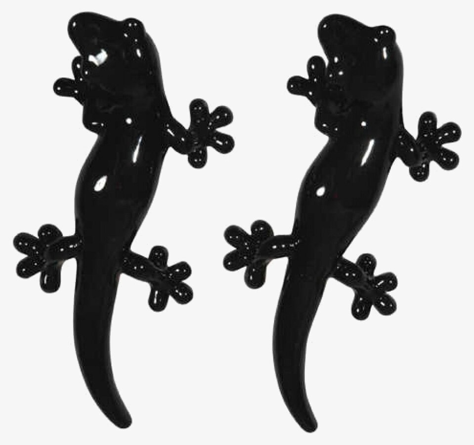 Knopp Gecko Svart från The Zoo, glänsande svart gecko-knopp