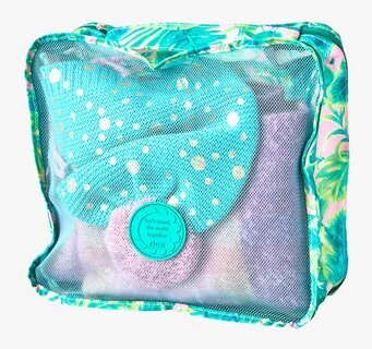 Bild av färgglad och praktisk förvaringskub för resa