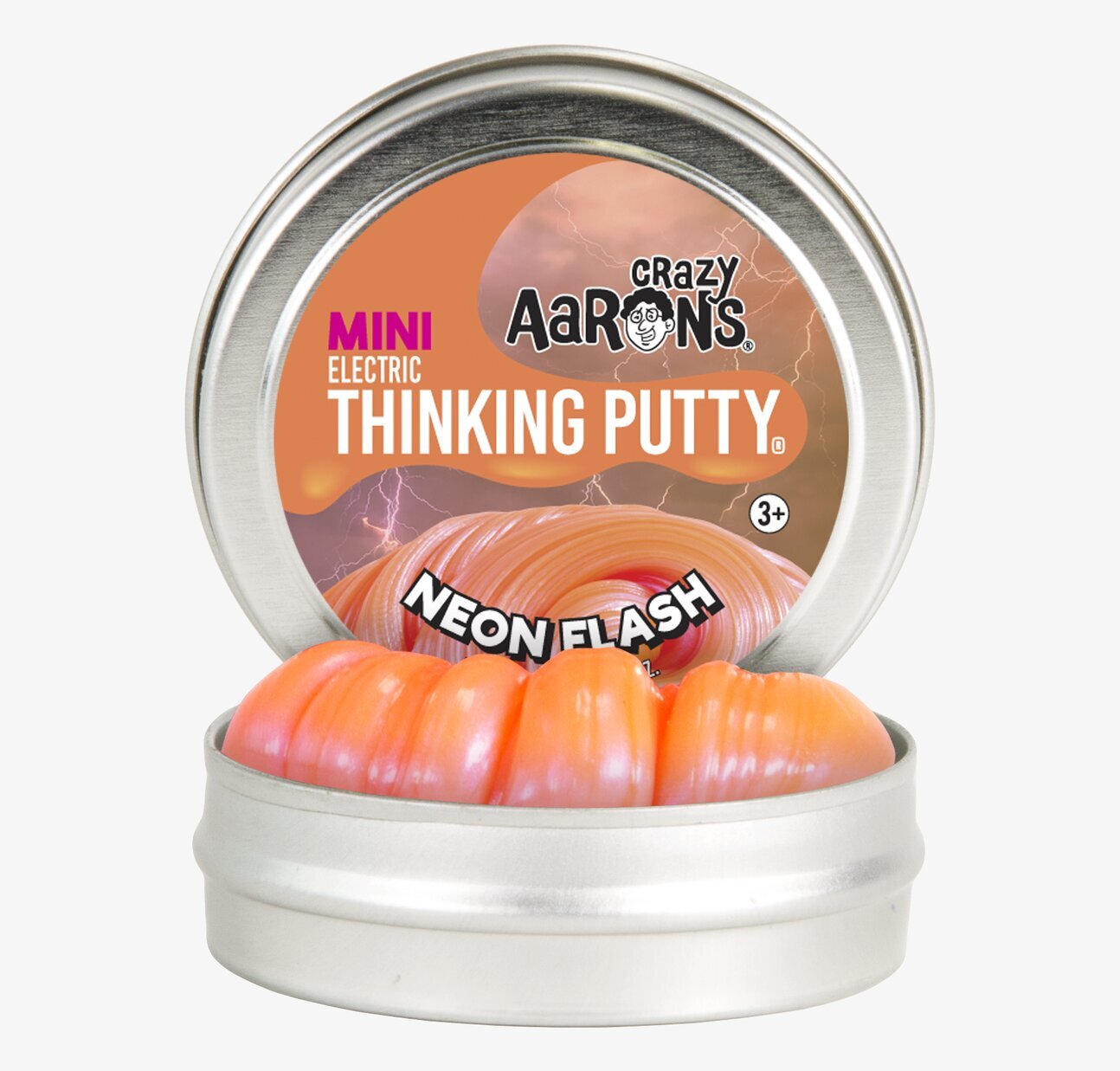 Bild av lysande modellera i reflekterande burk