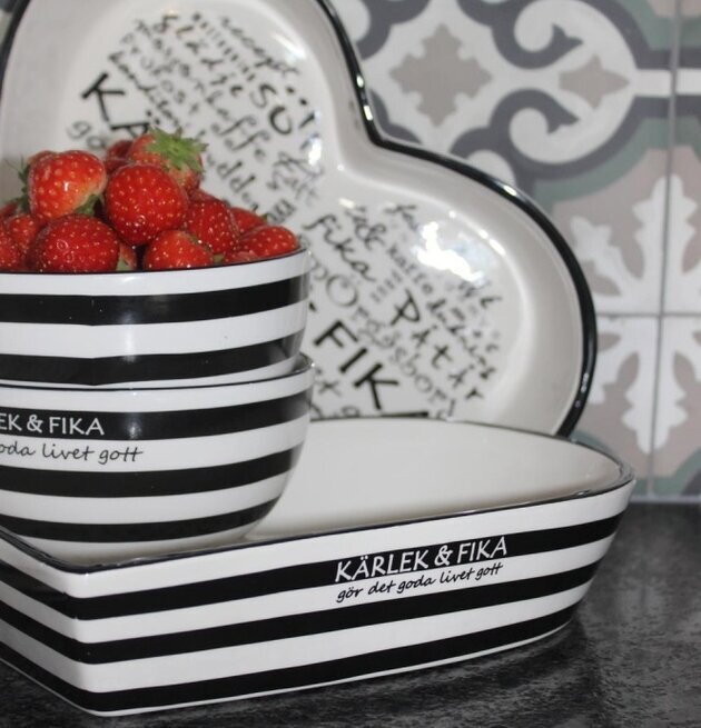 Ugnsform Kärlek & Fika från Majas Cottage i svartvitt