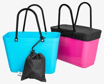 Bild av färgglada väskor med stil och funktionalitet