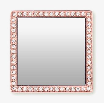 Bild av elegant kvadratisk spegel med kristaller