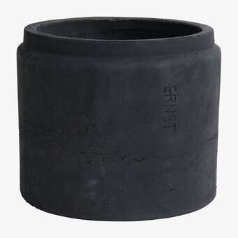 Bild av elegant svart terrakottakruka för inredning