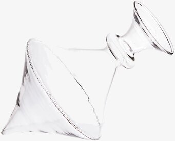 Bild av elegant glasvas med unik asymmetrisk form