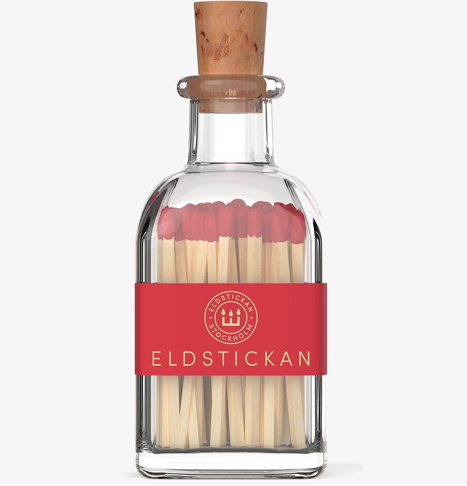 Tändstickor Liten Ros från Eldstickan i glasbehållare
