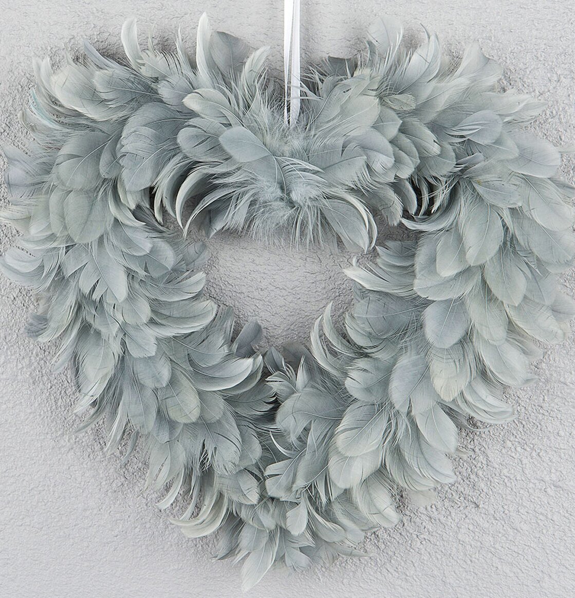 Hjärta Fjäder Grå från A Lot Decoration med grå fjädrar