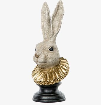 Bild av dekorativ kaninbyst med detaljrik design