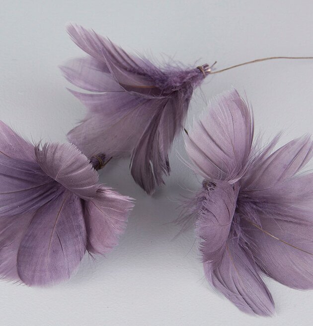 Fjäder/Tråd Blom Lila från A Lot Decoration på vit bakgrund