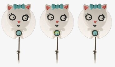 Bild av charmiga krokar med kattmotiv och sugproppar