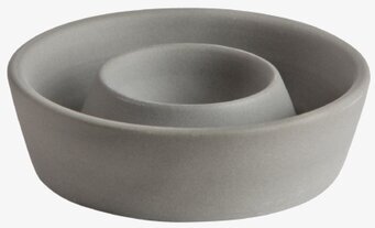 Bild av stilren äggkopp i grått stengods med elegans