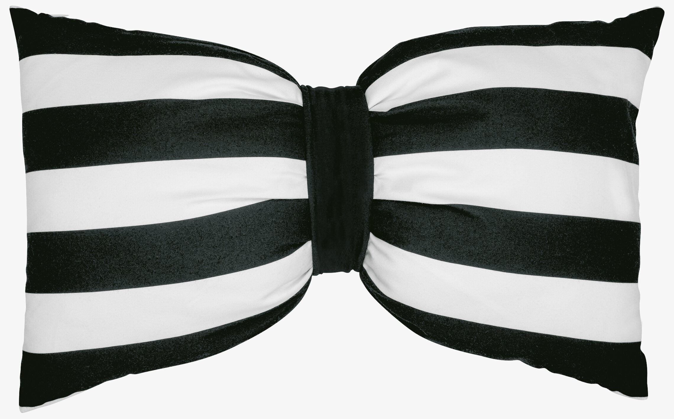 Bild av unik dekorkudde med rosettdesign och ränder