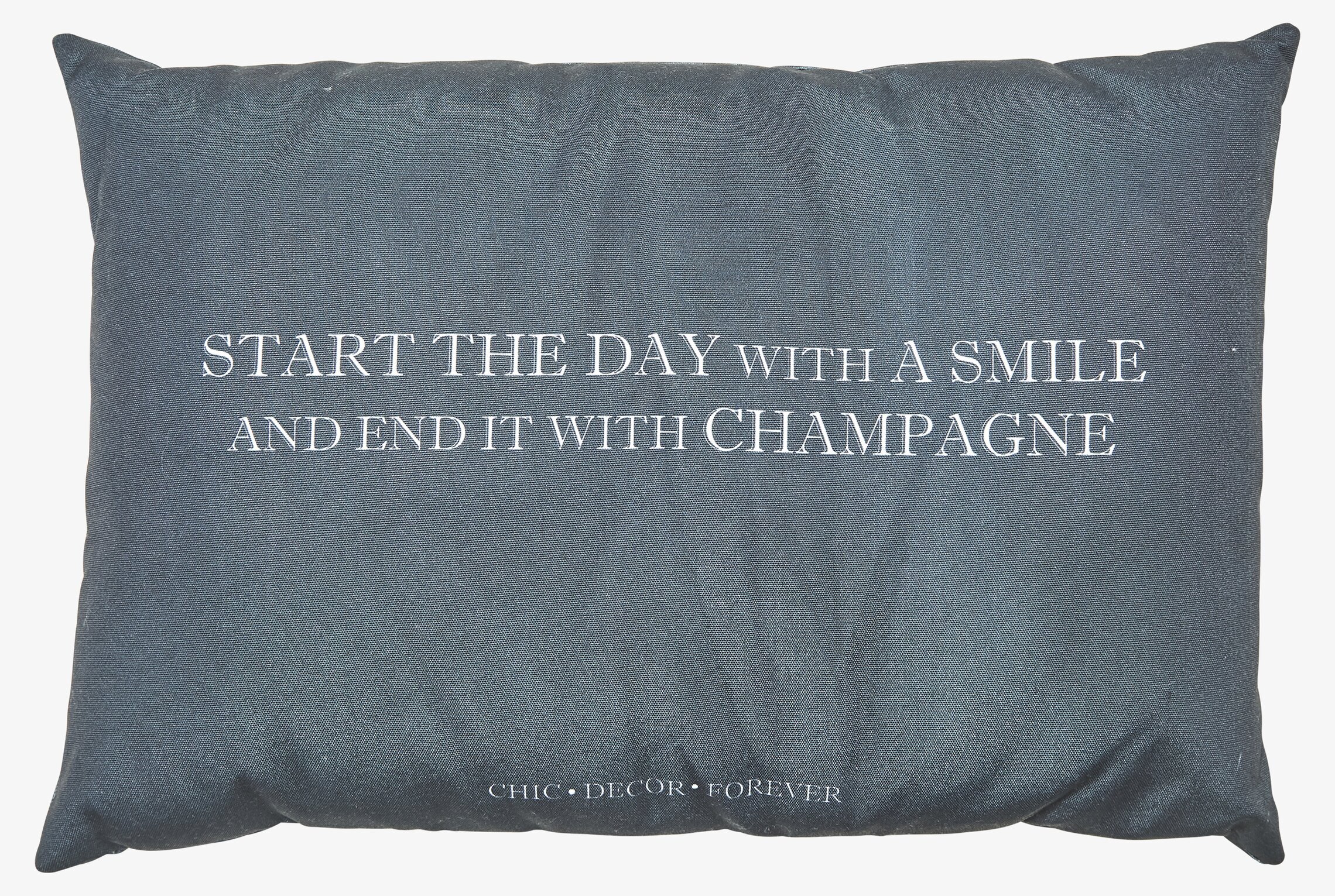 Prydnadskudde - Start The Day från Miss Etoile i grått