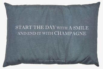 Bild av stilfull prydnadskudde med inspirerande text