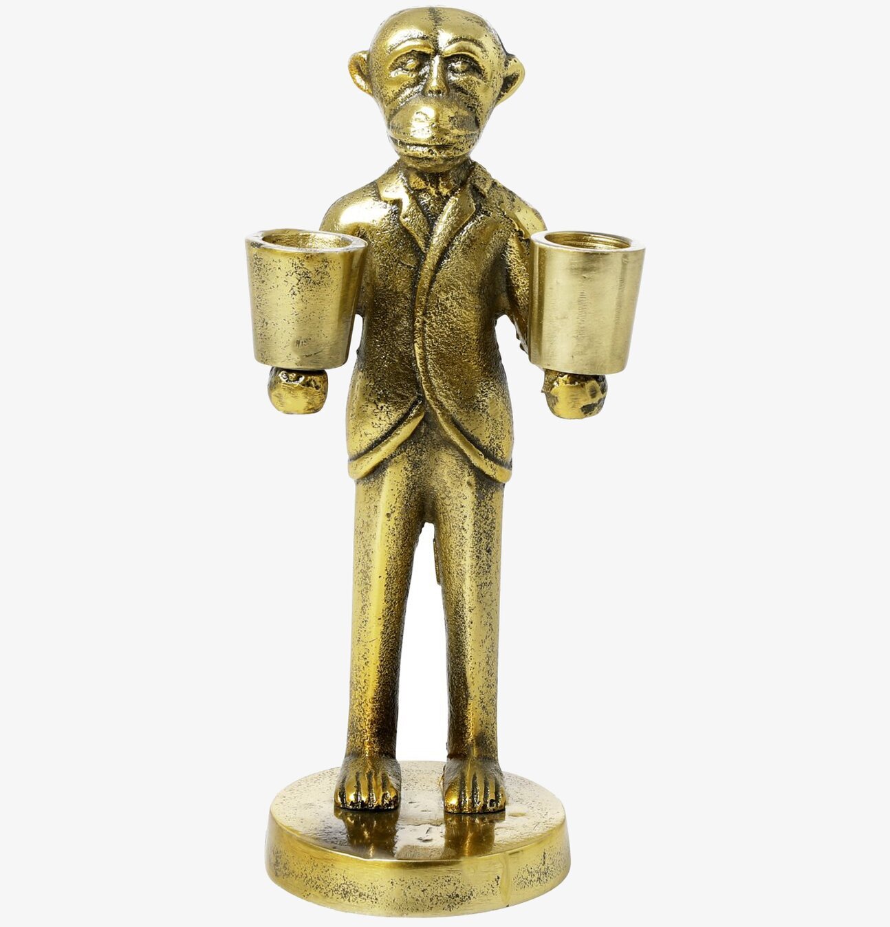 Ljushållare Monkey In Suit från Rice i gyllene metall