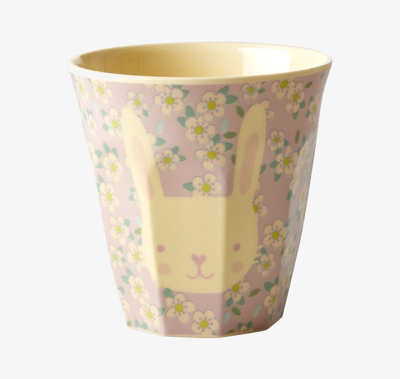 Barnmugg Kanin Ljuslila från Rice med glad kanindesign