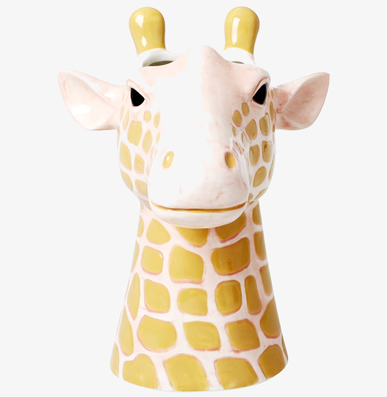 Bild av giraffvas med djärva detaljer och glansig yta