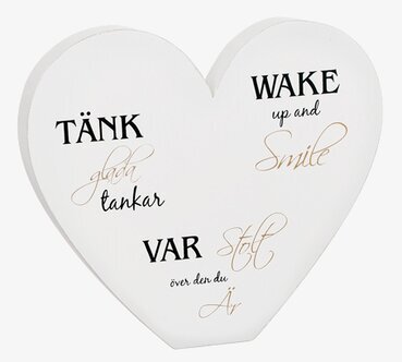 Bild av dekorativt hjärta med inspirerande texter