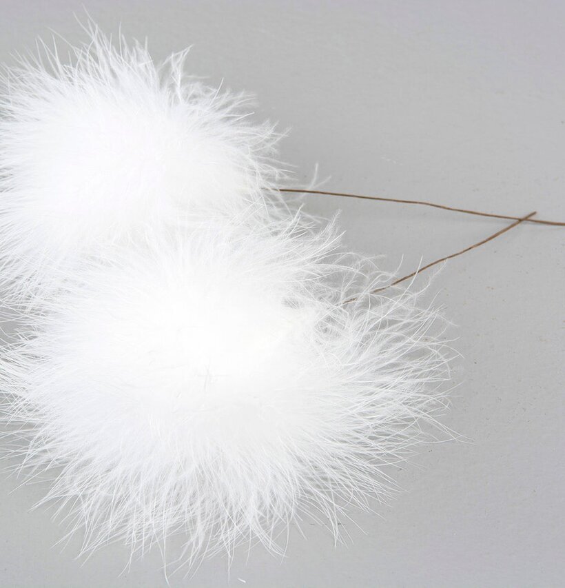 Fjäder/Pudervippa Tråd Vit från A Lot Decoration