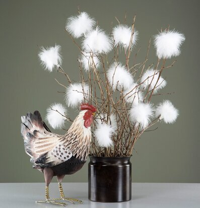 Bild av elegant inredning med tupp och fjädrar